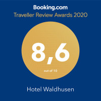Guest Traveller Review Award von Booking.com für Waldhusen